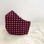 Load image into Gallery viewer, Wine Mask with White Dots
