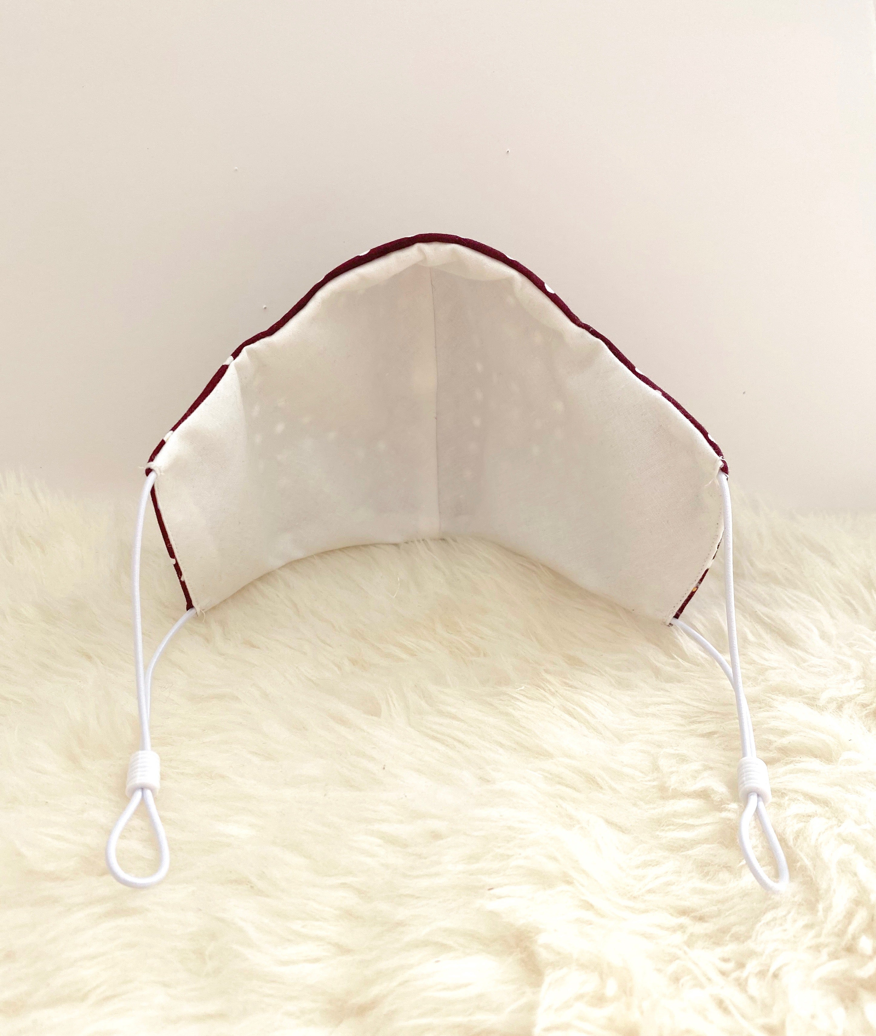 Wine Mask with White Dots