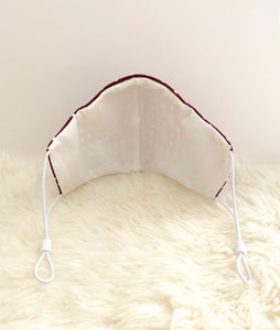 Wine Mask with White Dots