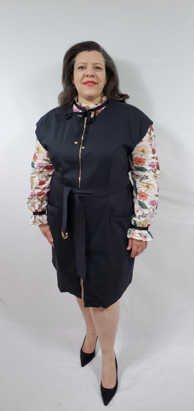 Ilsa Front Zip Dress with Belt